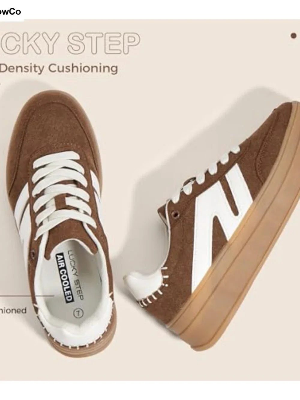 Platform Retro Fashion Classic Sneakers Cow Suede PU Leather Lace-Up 1.96 Inch